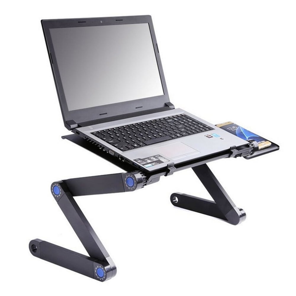 Portable Adjustable Laptop Table Computer Desk Notebook Tray Stand Cooling Fans 