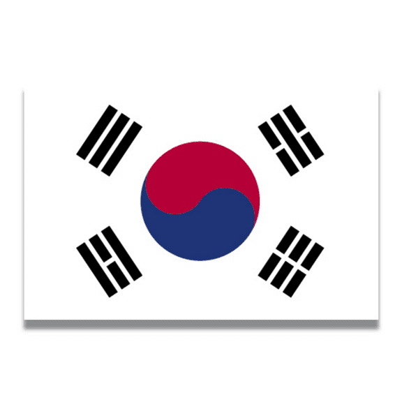 Magnet Me Up South Korean Flag Vinyl Automotive Magnet Decal, 4x6 Inches
