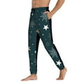 thumbnail image 3 of Xecao Christmas Snowflake Print Active Tech Joggers for Men, Mens Sweatpants Lounge Pants with Pockets-Medium, 3 of 5