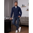 thumbnail image 3 of Fexilor Men's Quarter-Zip Sweater, Cable Knit Mock Neck Slim Fit Business Casual Pullover S-3XL, 3 of 7