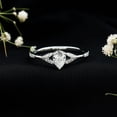 thumbnail image 4 of Rosec Jewels Certified Lab Grown Diamond Pear Engagement Ring - EF-VS Quality - Ready To Gift, 925 Sterling Silver, US 4.00, 4 of 8