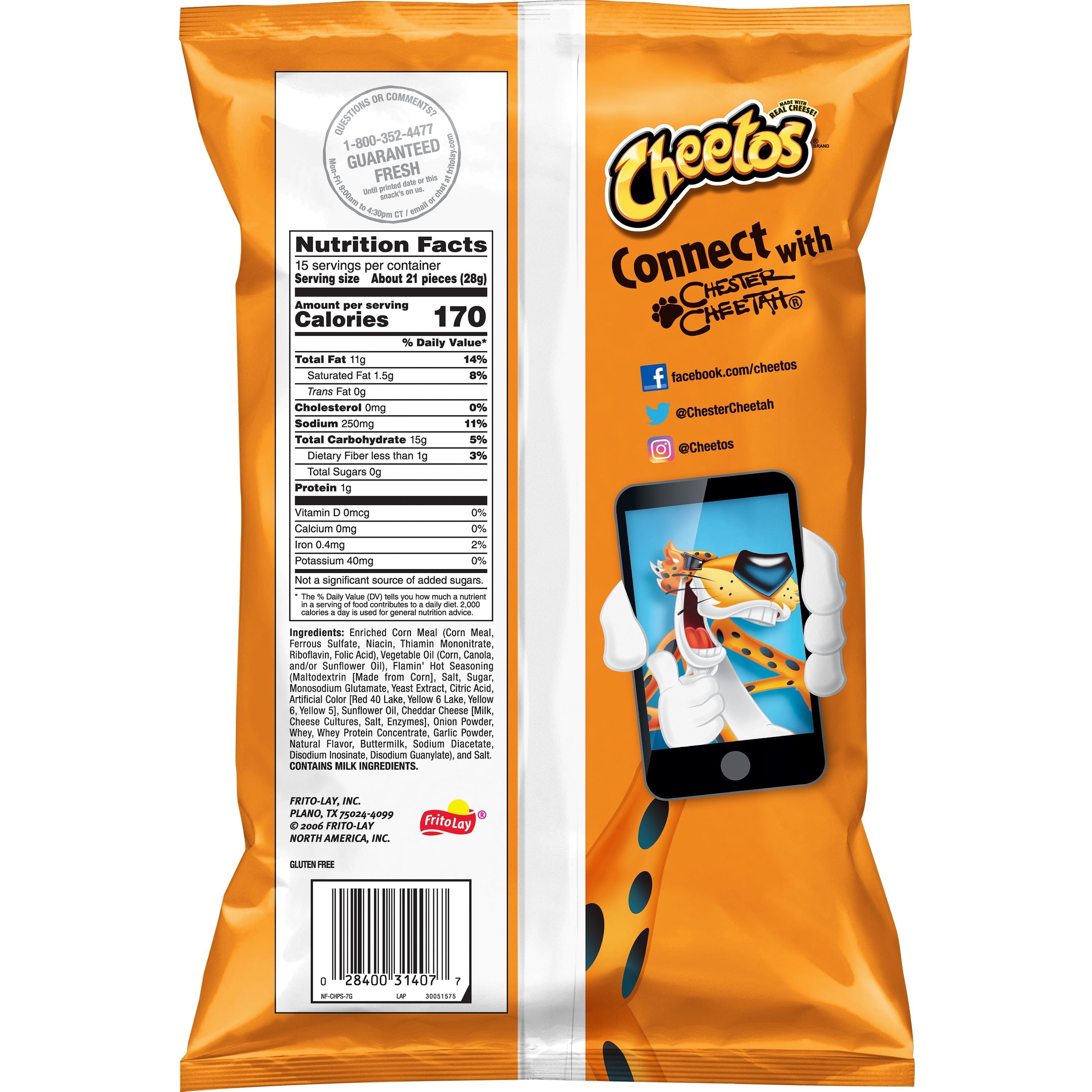 FRITO LAY - Cheese Crispy & Spicy Cheetos Flamin' Hot 75g