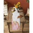 thumbnail image 4 of Pink Gold Marble Table Runners 108 Inches Long, Cotton Linen Fabric Table Runner Dresser Scarf, Modern Abstract Marble Crack Texture Tablerunner for Party/Kitchen/Dinner/Wedding Decor 13''x108'', 4 of 7
