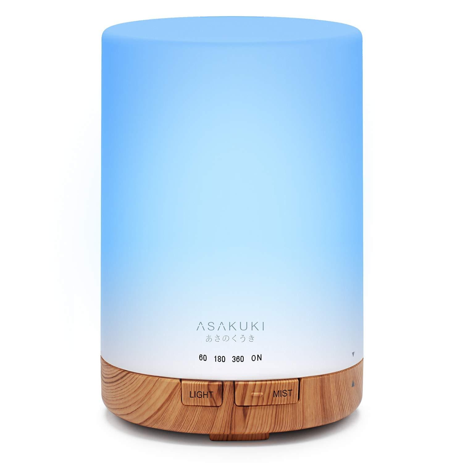 ASAKUKI 300ML Essential Oil Diffuser, Quiet 5in1 Premium Humidifier