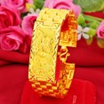 thumbnail image 2 of HOOUN Domineering dragon head 22K 23K 24K THAI BAHT YELLOW GOLD GP Bracelet, 2 of 4