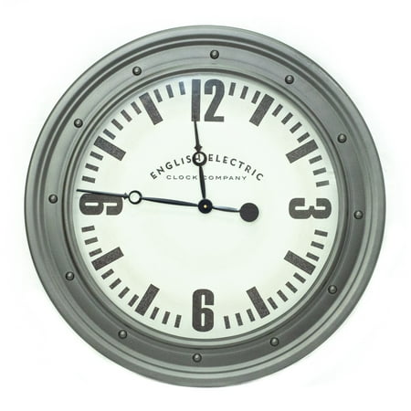 Bond 31 5 Large English Electric Wall Clock With Silver Frame Walmart Com Walmart Com
