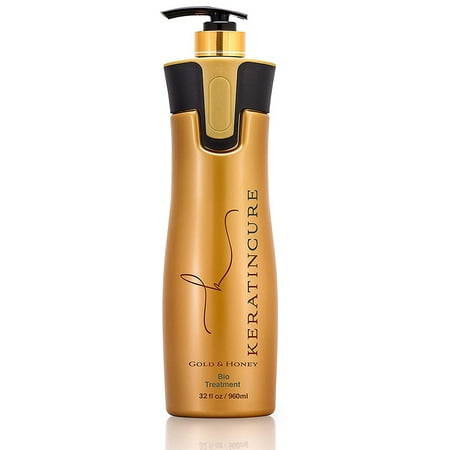 Keratin Cure Gold & Honey Bio Protein 32 Oz Formaldehyde Free Straightening Damaged Dry Frizzy Hair