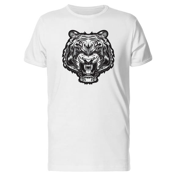 Symmetrical Tiger Head T-Shirt Men -Image by Shutterstock, Male Medium