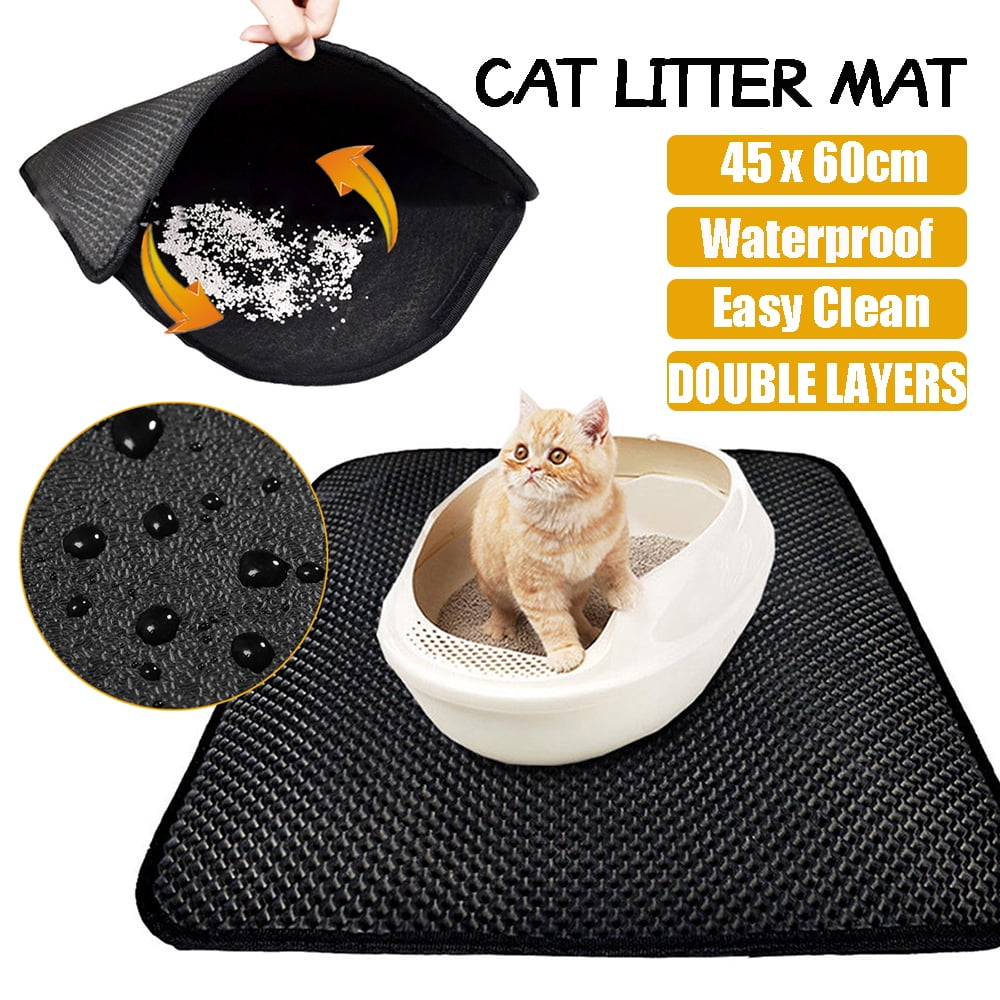 60X45cm DoubleLayer Cat Rabbit Litter Box Mat Trapper Foldable EVA Pad