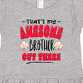 thumbnail image 4 of Inktastic That's My Awesome Brother out There with Baseballs Girls Toddler Dress, 4 of 5