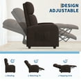 thumbnail image 3 of EDTara Fauteuil Inclinable à Dossier Haut, Sofa Simple à Réglage Manuel avec Poche Latérale et Coussin Confortable, 3 of 5