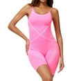 thumbnail image 1 of Gpoecd Plus Size Shaping Romper for Women with Built In Support and Open Bust Design Control Body Plus Size Jumpsuit Pink,XL, 1 of 3