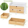 thumbnail image 7 of Wisuce Bamboo Desktop Organizer, White-Natural, 7 of 7