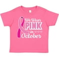 thumbnail image 3 of Inktastic Breast Cancer Awareness We Wear Pink in October Girls Toddler T-Shirt, 3 of 5