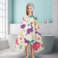 thumbnail image 6 of Colorful Dinosaur and Tropical Pattern Hooded Bath Towel，60"x35" for Ages 3 To 12 Kids, Quick Dry Lightweight Soft Microfiber Hood Beach Towel Cover Up for Kids, 6 of 7