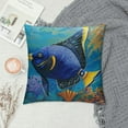 thumbnail image 2 of Leisuo &nbsp;Tropical Fish Throw Pillow Covers Fish Swimming Underwater Water Bubbles Coral Reef Pillowcase Pillow Shams Cushion Case Single Side Printing, 2 of 5