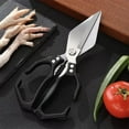 thumbnail image 2 of Bxaolu Multifunctional Heavy-Duty Kitchen Shears, 2025 New Kitchen Scissors for Food with Ergonomic Handle, Poultry Shears Food Scissors for Chicken Meat Seafood Bone Cutting (Black), 2 of 9