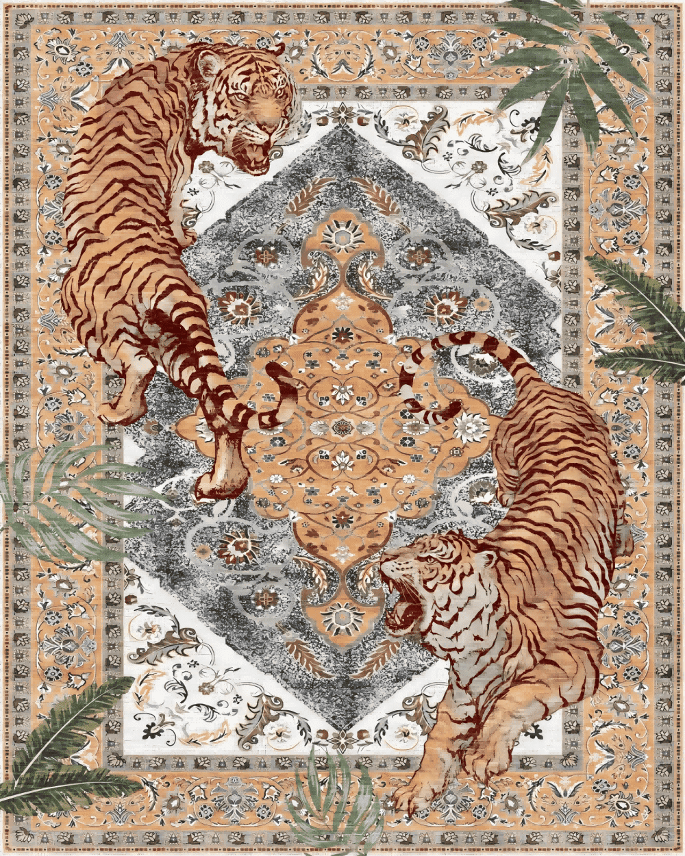 ChakmeOne Area Rugs 9x12 Ft Rugs for Living Room，Animal Print, Machine Washable, Non-Slip Stain Resistant Soft Carpet for Bedroom, Dining Room, Farmhouse, Nursery, Hallway Home Decor