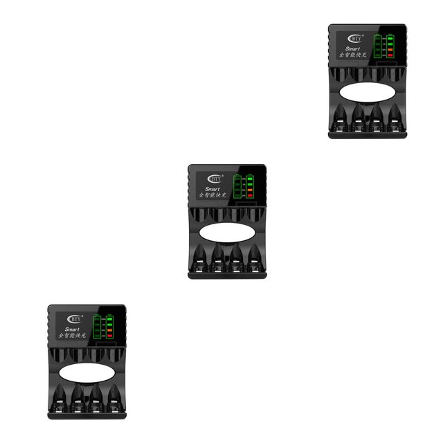 Bearachild para AA/AAA rápido de Indicadores LED 5V/1A Dispositivo de carga de recargable de 4 ranuras Type1 NO1