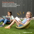 thumbnail image 3 of ECR4Kids Plastic Leaf Scoop Floor Rocker Seat, Classroom Furniture, Earthtone, 6-Piece, 3 of 9