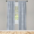 thumbnail image 5 of Ambesonne Harbour Stripe Window Curtains, Sketchy Stripes, Each 28" W x 63" L, Cadet Blue Pale, 5 of 5