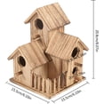 thumbnail image 2 of Comedero para pájaros al aire libre, dispensador de comedero para pájaros silvestres colgante para jardín, para ama de casa, casa, pájaros, caja nido de madera, nido de teta, casa para pájaros al air, 2 of 5