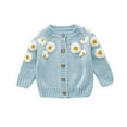 thumbnail image 1 of ITFABS Cardigan Tricoté d'Automne pour Tout-Petits, Hauts à Manches Longues à Simple Boutonnage, 1 of 9