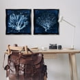 thumbnail image 3 of Stupell Industries Dark Blue Coral Pieces Nautical & Beach Painting Black Floater Framed Canvas Art Print Wall Art, 25 x 25, Set of 2, 3 of 10