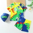 thumbnail image 2 of Curenmufel Baby Toddler Boys 3 Pieces Swimsuit Set Boys Swimwear Dinosaur Bathing Suit Rash Guards UPF 50+ 0-3 Years (Yellow,6-7 Years), 2 of 6