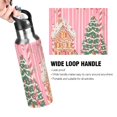 thumbnail image 4 of Yayeee 20oz Insulated Water Bottle Double Wall Stainless Steel with Flip Straw Lid, Brown Gingerbread House, 4 of 7