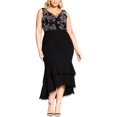 thumbnail image 1 of City Chic Robe Cocktail en Dentelle pour Femmes, Noir, Grande Taille, M/18W, 1 of 1