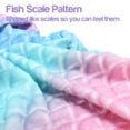 thumbnail image 4 of Catalonia Mermaid Tail Blanket, Soft Flannel Fleece All Seasons Sleeping Blanket for Kids Adults, Rainbow Ombre Fish Scale Design Snuggle Blanket, Best Gifts, 4 of 8
