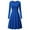 Blue Dress for Women, variant on Ygbgbb Women Elegant Temperament Solid Color Round Neck Long Sleeved Dress (Coffee,XXXXL)