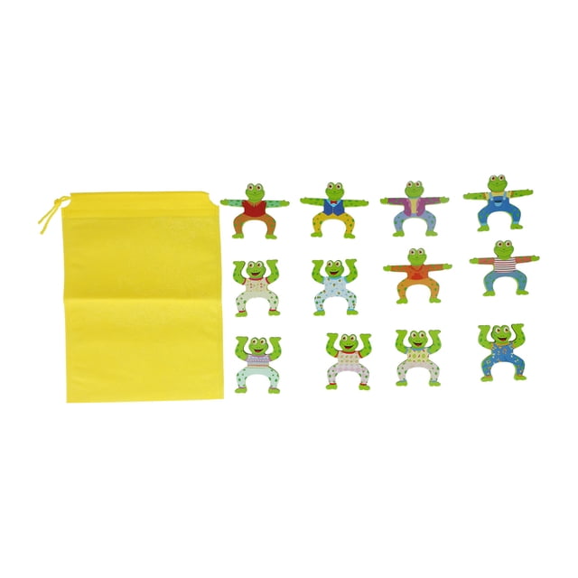 Juegos de apilamiento de madera, juego de bloques de grupo acrobático de Hércules para equilibrar ranas, juegos para niños pequeños mayores de tres años