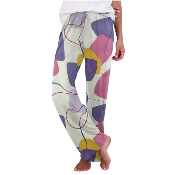 Jamicy Soft Pajamas Women Comfortable Fashion Casual Printed Pajama Pants Women's Loungewear Pajama Long Pants Halloween Gifts