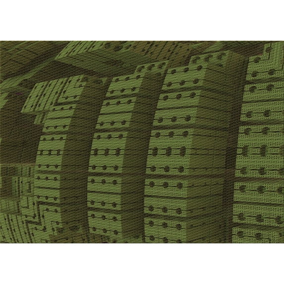 Ahgly Company Indoor Rectangle Patterned Midnight Gray Area Rugs, 5' x 8'