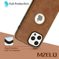 thumbnail image 5 of for iPhone 14 Pro Max Case PU Leather Vegan Slim Logo View Luxury Elegant Classic Screen Protector Protective Phone Case (2022) 6.7" - Golden Brown, 5 of 6