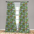 thumbnail image 5 of Ambesonne Car Race Track Curtains, Houses Gardens, Pair of 28"x95", Multicolor, 5 of 5