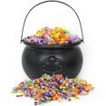 thumbnail image 4 of KSCD Caldero negro grande de Halloween de 8 pulgadas, caldero de dulces de Halloween, hervidor de dulces, olla y cubo, soporte para dulces de caldero de bruja negra, decoración de recuerdo de fiesta de San Patricio de Halloween - - oso de fresa Electrónica, 4 of 4