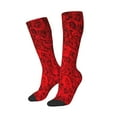 thumbnail image 2 of Daiia Sports Socks Red Rose Printed Novelty Crew Socks for Men Women Knee High Socks Cotton Socks Soft & Breathable Support Unisex Socks, 2 of 9
