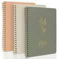thumbnail image 1 of Juego de cuadernos en espiral ZICOTO Aesthetic para mujer, paquete de 3 unidades, 8 x 6 pulgadas, 1 of 9