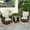 Light-gray, variant on Summit Living 3-Piece Outdoor Swivel Glider Chairs Set with Coffee Table, Wicker Patio Club Lounge Chairs With Backrests & Cushions, Beige