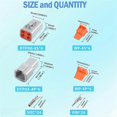 thumbnail image 2 of 72 PCS Deutsch DTP Connector Kit 4 Pin Automotive Waterproof Connectors 6 Sets with Size 12 Stamped, 2 of 5