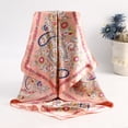 thumbnail image 3 of AWAYTR 35" Large Square Satin Head Scarf - Silk Hair Scarf Square Hair Bandanas Women Sleeping Head Wraps, 3 of 10