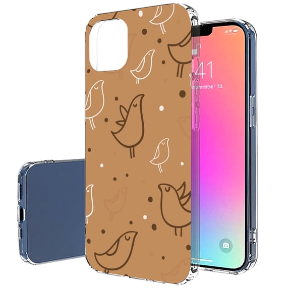 TalkingCase Slim Case for Apple iPhone 13 Pro, Slim Thin Gel Tpu Cover, Birds Dots 2 Print, Light Weight, Flexible, Soft, Anti-Scratch, Printed in USA