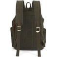 thumbnail image 5 of KAUKKO Vintage Casual Canvas and Leather Rucksack Backpack, 1Green, 5 of 5
