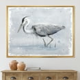 thumbnail image 2 of Grey Heron Bird In Lake 20 in x 12 in Framed Painting Canvas Art Print, by Designart, 2 of 5