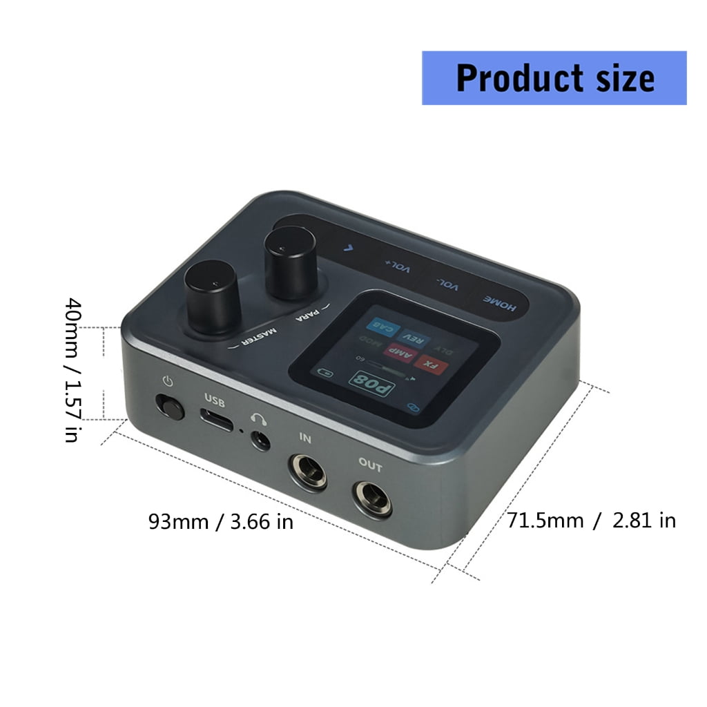Compact Multi Effects Processor Build In Amp Simulator For Electric Guitar Bass