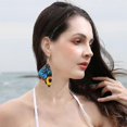 thumbnail image 4 of Pendientes colgantes con alas Yashi accesorios de joyería para mujer material de cuero, 4 of 5