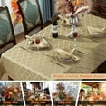 thumbnail image 5 of Autumn Glow Damask Jacquard Tablecloth - 60x120 Inch Rectangle/Oblong (10-12 Seats) - Water Resistant, Wrinkle-Free Durable Fabric - Fall Thanksgiving & Christmas Daily Table Cover, 5 of 8